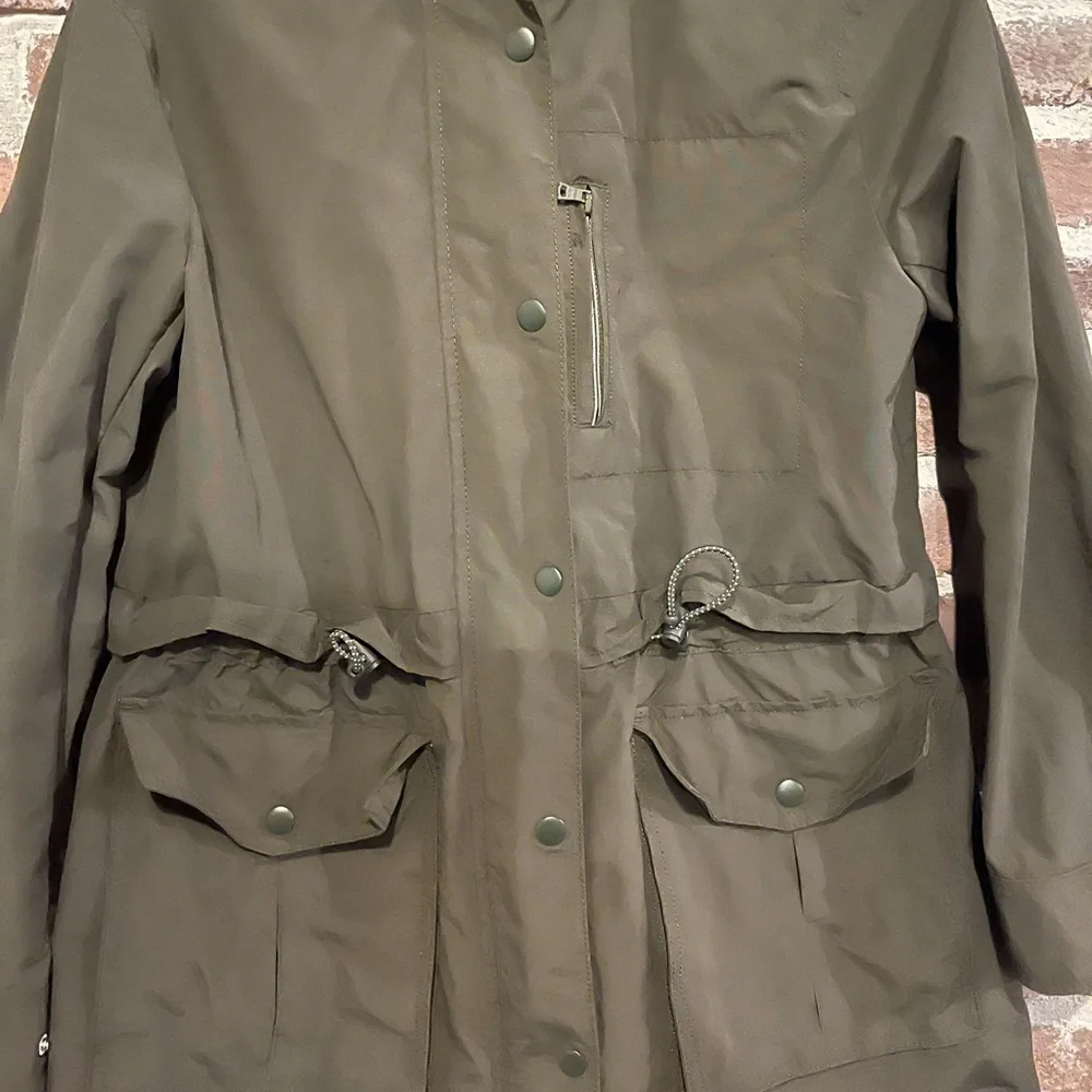 J. Crew Army Green Light weight Rain Jacket Size XXS